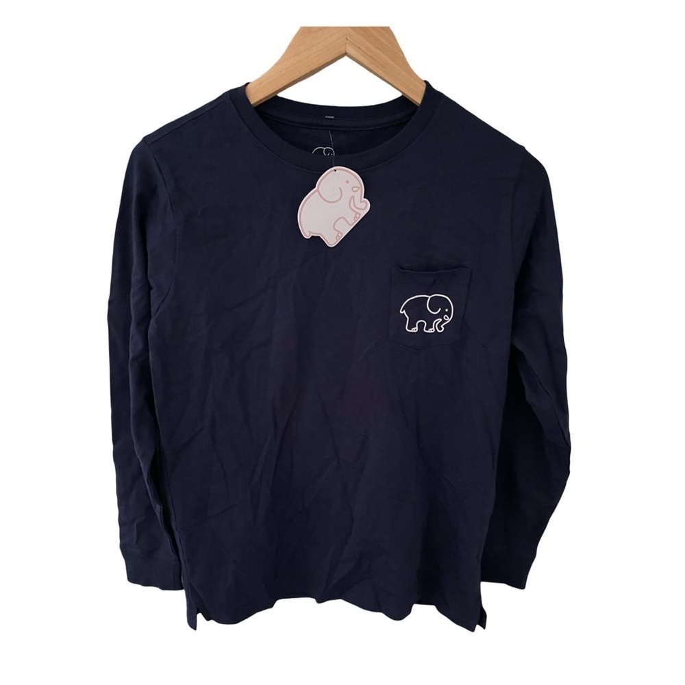 Ivory Ella Long Sleeve Navy Skater Tee Shirt NWT Size S